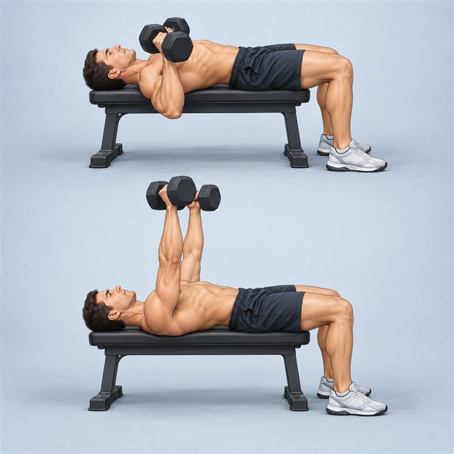 Dumbbell press — Push / Pull / Legs ×2